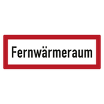 Feuerwehrzeichen Fernwärmeraum DIN 4066
