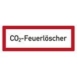 Feuerwehrzeichen CO2-Feuerlöscher DIN 4066 Folie 148 x 52 mm Einzeletikett