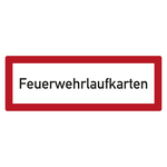 Feuerwehrzeichen Feuerwehrlaufkarten DIN 4066 Folie 420 x 148 mm Einzeletikett