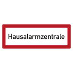 Feuerwehrzeichen Hausalarmzentrale DIN 4066 Folie 148 x 52 mm Einzeletikett