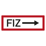 Feuerwehrzeichen FIZ mit Pfeil rechts DIN 4066