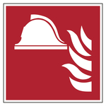 Bodenmarkierung Brandschutzzeichen Mittel und Geräte zur Brandbekämpfung