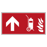 Bodenmarkierung Brandschutzzeichen Fahrbarer Feuerlöscher oben