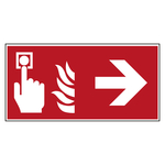 Bodenmarkierung Brandschutzzeichen Brandmelder rechts
