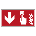 Bodenmarkierung Brandschutzzeichen Brandmelder unten