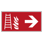 Bodenmarkierung Brandschutzzeichen Feuerleiter rechts