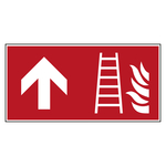Bodenmarkierung Brandschutzzeichen Feuerleiter oben