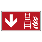 Bodenmarkierung Brandschutzzeichen Feuerleiter unten