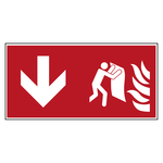 Bodenmarkierung Brandschutzzeichen Feuerlöschdecke unten