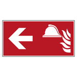 Bodenmarkierung Brandschutzzeichen Mittel und Geräte zur Brandbekämpfung links