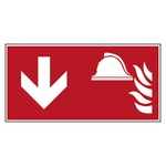 Bodenmarkierung Brandschutzzeichen Mittel und Geräte zur Brandbekämpfung unten