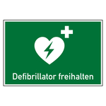 Bodenmarkierung Rettungszeichen Defibrillator freihalten