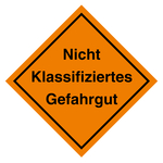 Gefahrgutaufkleber Nicht klassifiziertes Gefahrgut Haftpapier 150 x 150 mm Einzeletikett