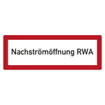 Feuerwehrzeichen Nachströmöffnung RWA DIN 4066