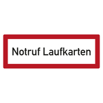 Feuerwehrzeichen Notruf Laufkarten DIN 4066