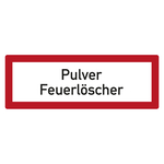 Feuerwehrzeichen Pulver Feuerlöscher DIN 4066