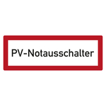 Feuerwehrzeichen PV-Notausschalter DIN 4066