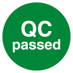 QC Passed Aufkleber