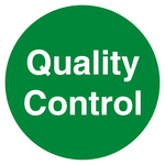 Qualitätskennzeichen Quality Control Grün Rund