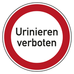 Verbotszeichen Urinieren verboten