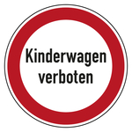 Verbotszeichen Kinderwagen verboten