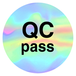 Qualitätskennzeichen Hologramm QC pass Rund