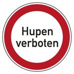 Verbotszeichen Hupen verboten