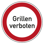 Verbotszeichen Grillen verboten