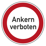 Verbotszeichen Ankern verboten