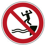 Verbotszeichen In das Wasser springen verboten DIN EN ISO 7010 P061