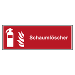 Brandschutzzeichen Feuerlöscher Schaumlöscher