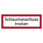 Feuerwehrzeichen Schlauchanschluss trocken DIN 4066