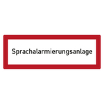 Feuerwehrzeichen Sprachalarmierungsanlage DIN 4066