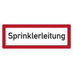 Feuerwehrzeichen Sprinklerleitung DIN 4066