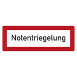 Feuerwehrzeichen Notentriegelung DIN 4066