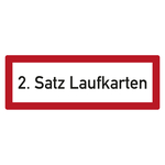 Feuerwehrzeichen 2. Satz Laufkarten DIN 4066