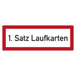 Feuerwehrzeichen 1. Satz Laufkarten DIN 4066