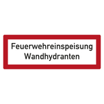 Feuerwehrzeichen Feuerwehreinspeisung Wandhydranten DIN 4066